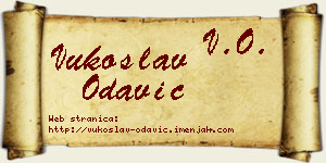 Vukoslav Odavić vizit kartica